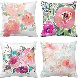 EMVENCY Floral Accent Throw Pillow Covers 2 Piece Set NWOT